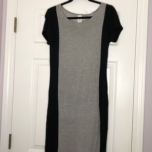 Black and grey basic dress